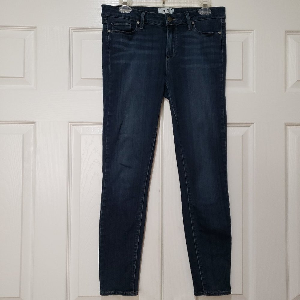 Blue Paige Verdugo Ankle Skinny Jeans, Size 31